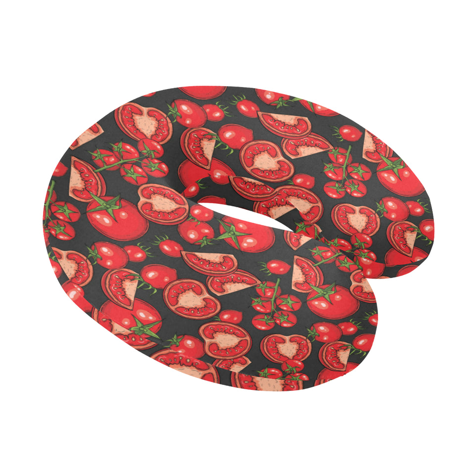 Tomato black background U-Shaped Travel Neck Pillow