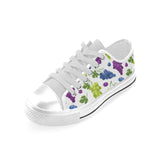 Grape pattern Men's Low Top Shoes White