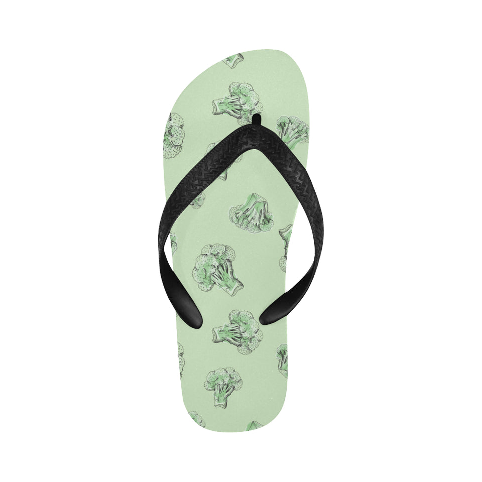 broccoli sketch pattern Unisex Flip Flops