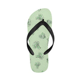 broccoli sketch pattern Unisex Flip Flops