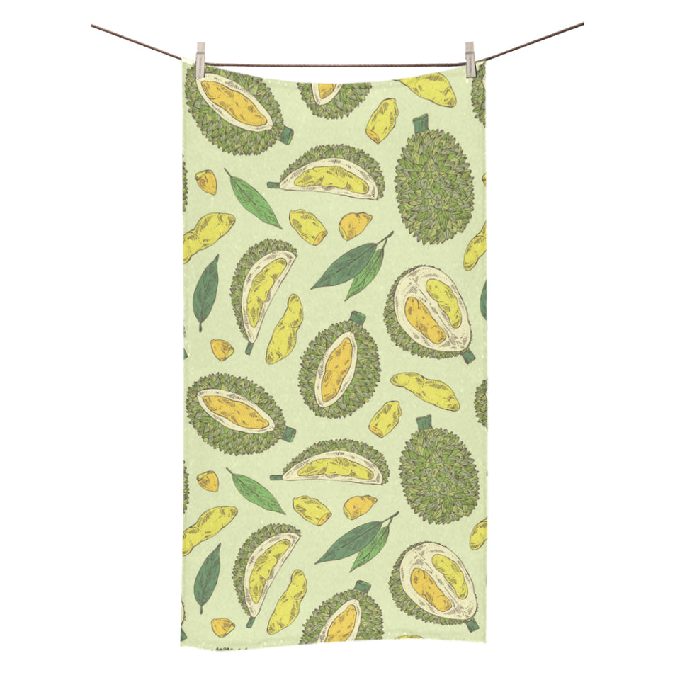 Durian leaves pattern background Bath Towel