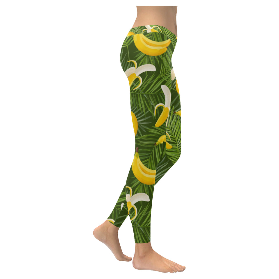 Banana Palm Leaves pattern Women's Legging Fulfilled In US