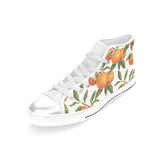 Oranges pattern background Women's High Top Canvas Shoes White