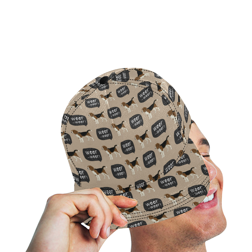 Beagle pattern All Over Print Snapback Cap