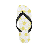 hand drawn sun pattern Unisex Flip Flops