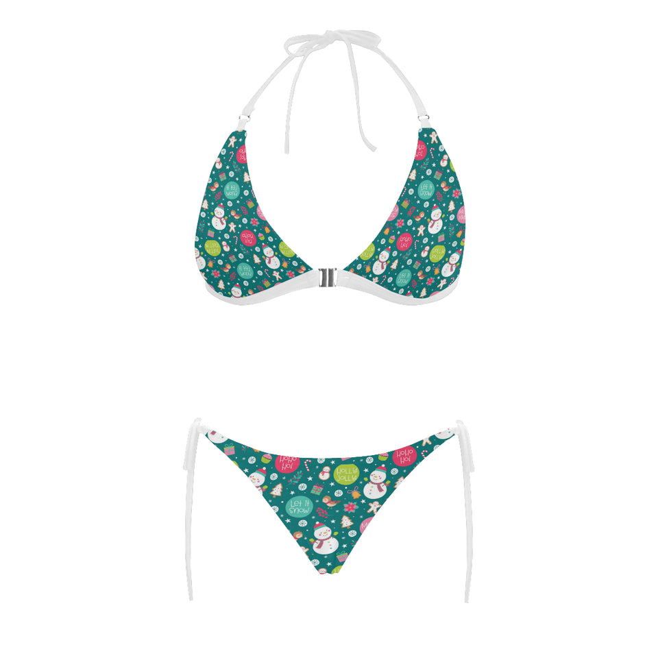 Snowman bird decorative elements christmas pattern Sexy Bikinis Two-Piece Swimsuits