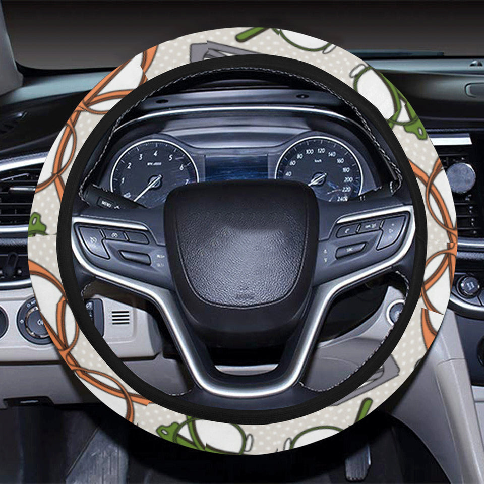 Sun Glasses Pattern Print Design 01 Car Steering Wheel Cover