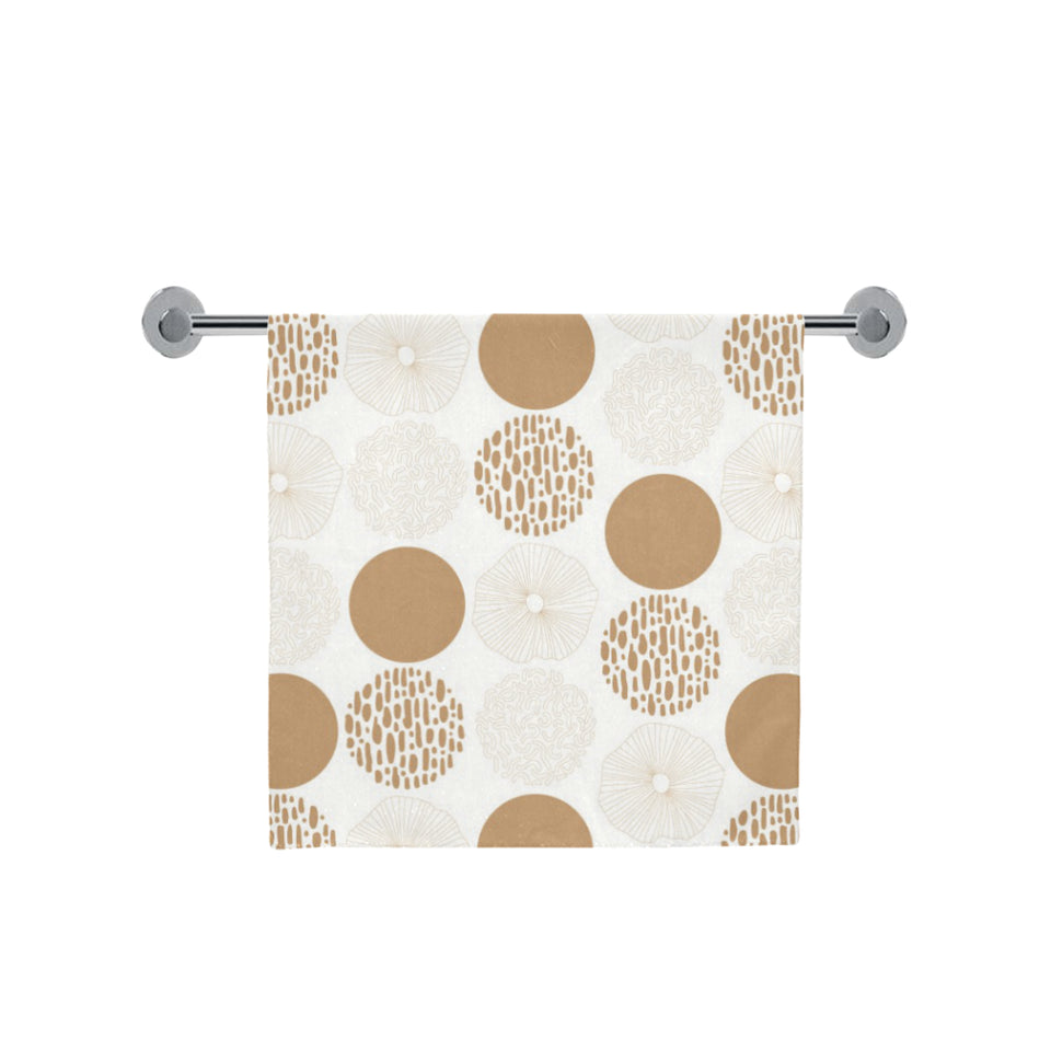 Gold Texture mushroom pattern Bath Towel