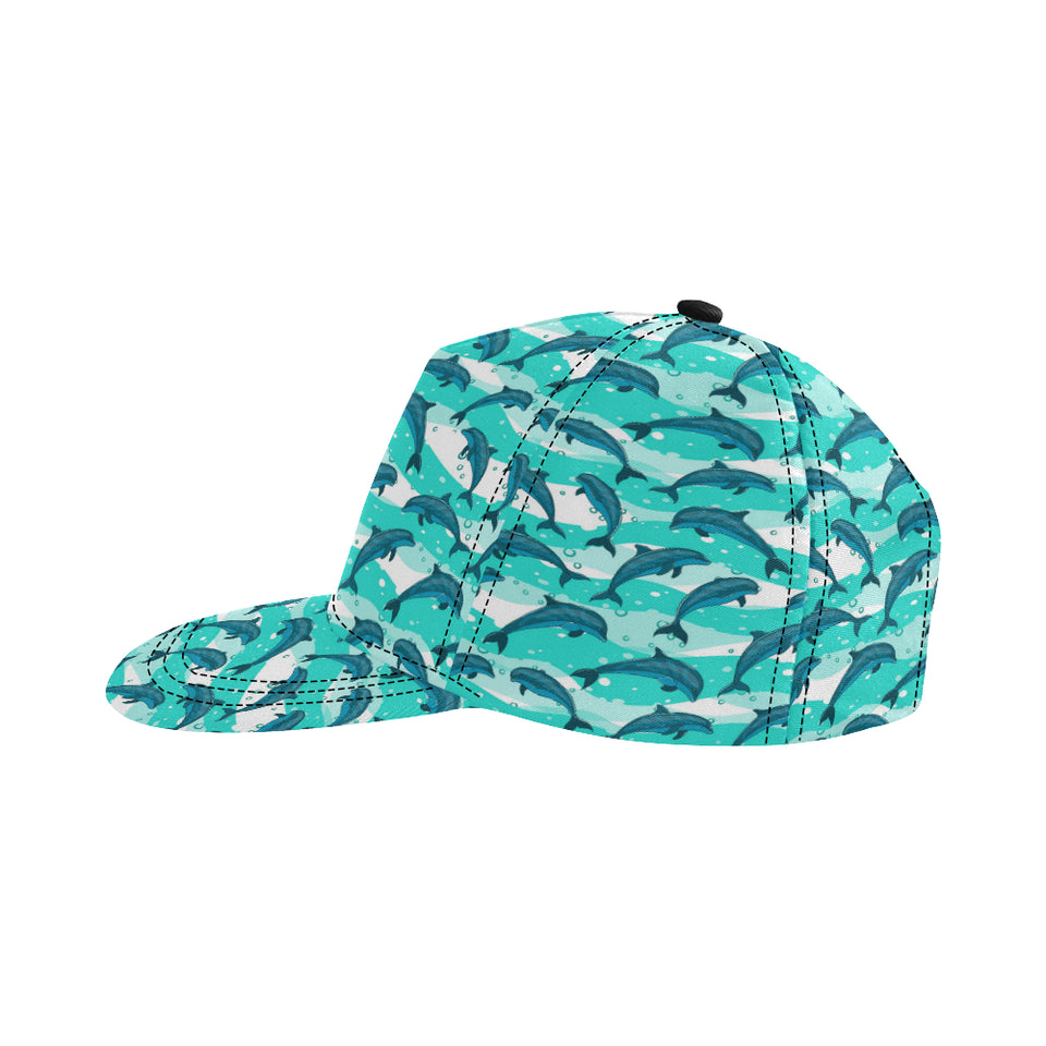 Dolphin sea pattern All Over Print Snapback Cap