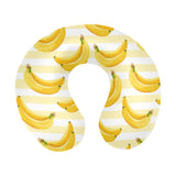 Banana pattern blackground U-Shaped Travel Neck Pillow