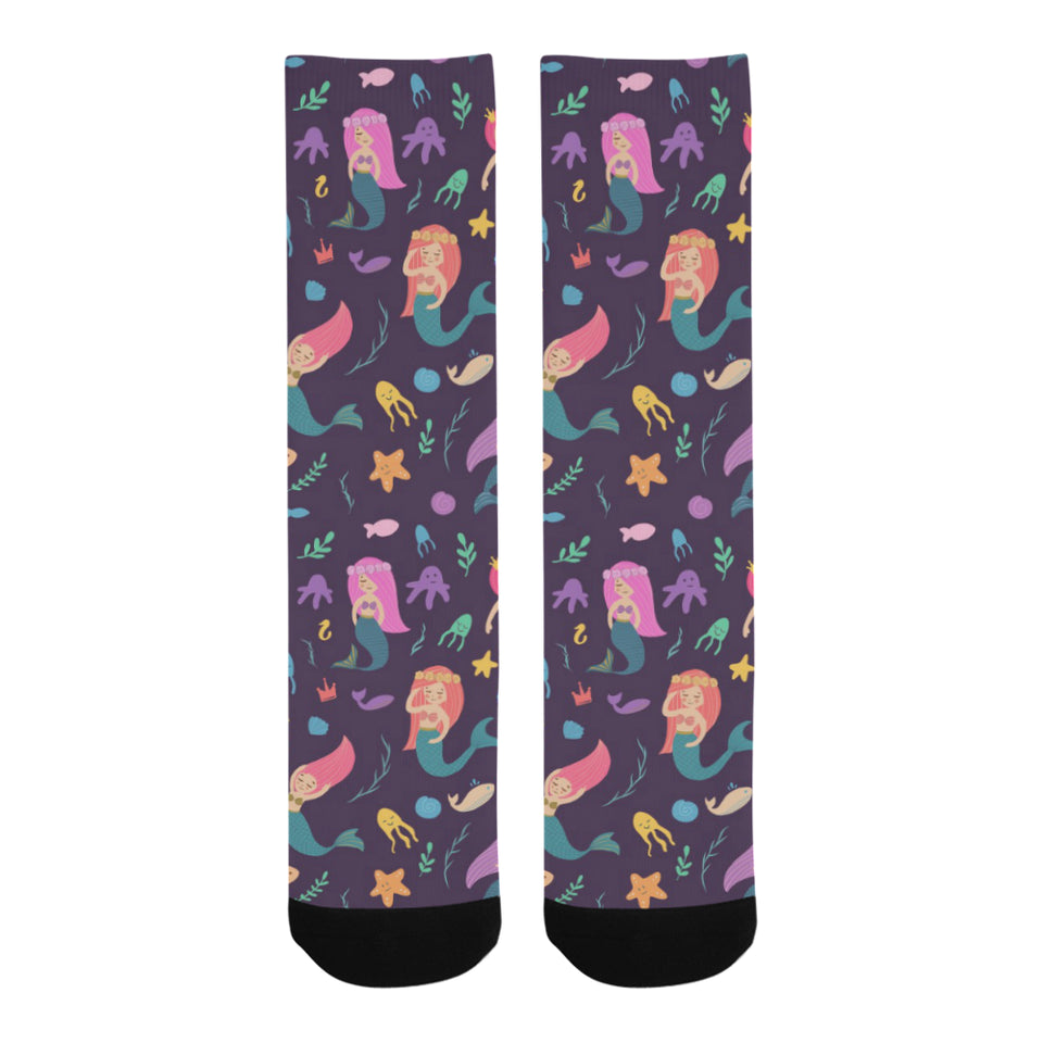 beautiful mermaid Fish jellyfish algae other marin Crew Socks