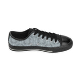 Traditional indian element pattern Men's Low Top Canvas Shoes Black