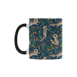 Raccoon tropical leaves pattern Morphing Mug Heat Changing Mug