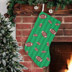 American football ball field background Christmas Stocking