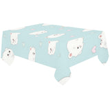 White cute hamsters heart pattern Tablecloth