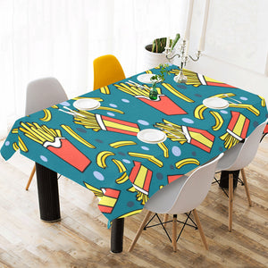 French fries red paper box pattern Tablecloth
