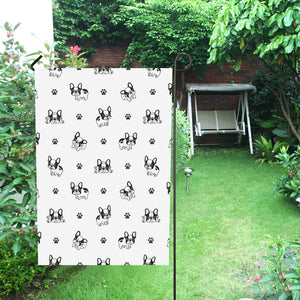 Cute french bulldog paw pattern House Flag Garden Flag