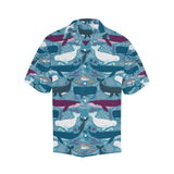 Whale design pattern Men's All Over Print Hawaiian Shirt