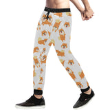 Brown pomeranian pattern Unisex Casual Sweatpants