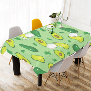 Avocado pattern green background Tablecloth