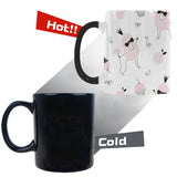 Poodle dog rose cake pattern Morphing Mug Heat Changing Mug