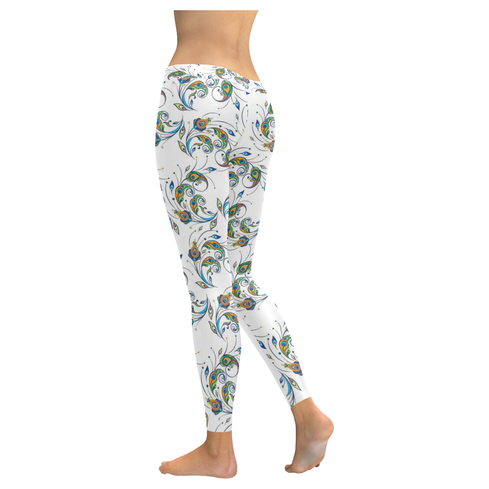 Peacock feather pattern Women's Legging Fulfilled In US