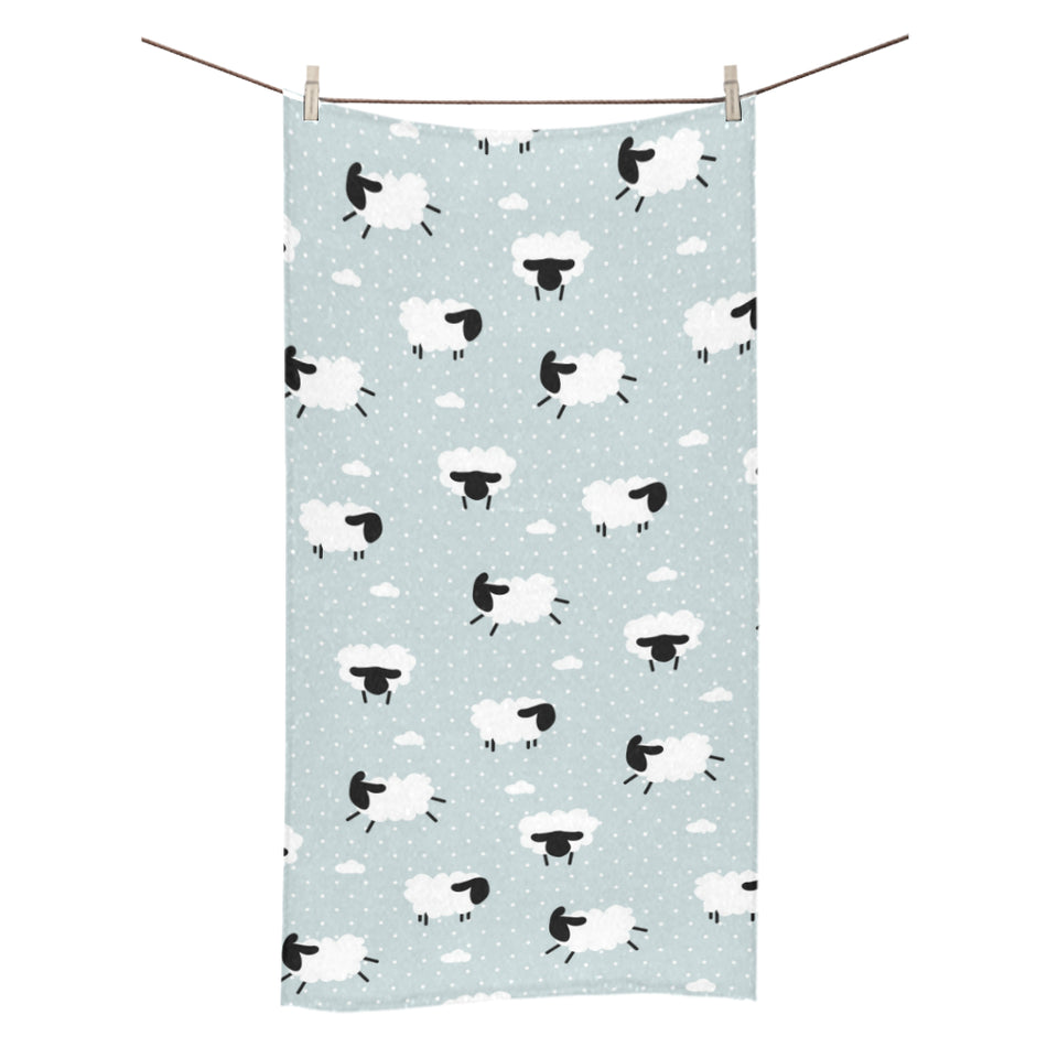 Sheep polka dot cloud pattern Bath Towel