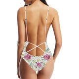 Hand drawn butterfly rose Women's One-Piece Swimsuit