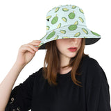 Durian pattern blue background Unisex Bucket Hat