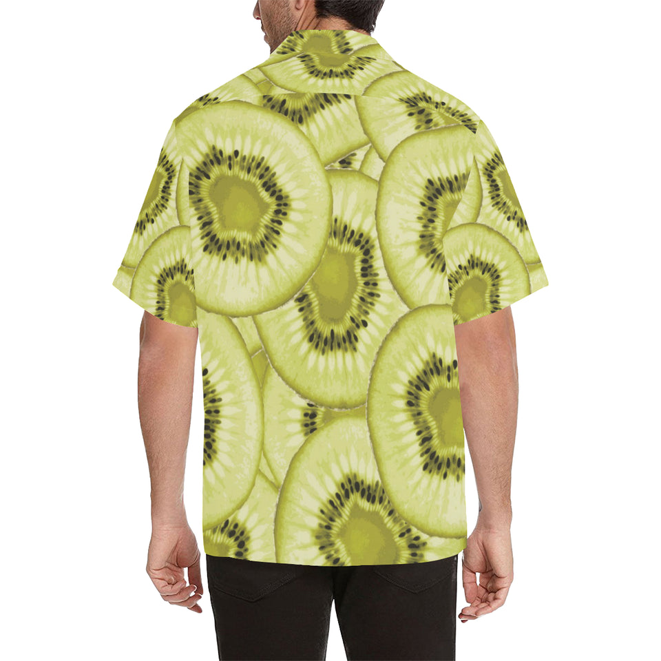 Sliced kiwi pattern Men's All Over Print Hawaiian Shirt
