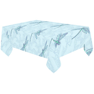 Dragonfly pattern blue background Tablecloth