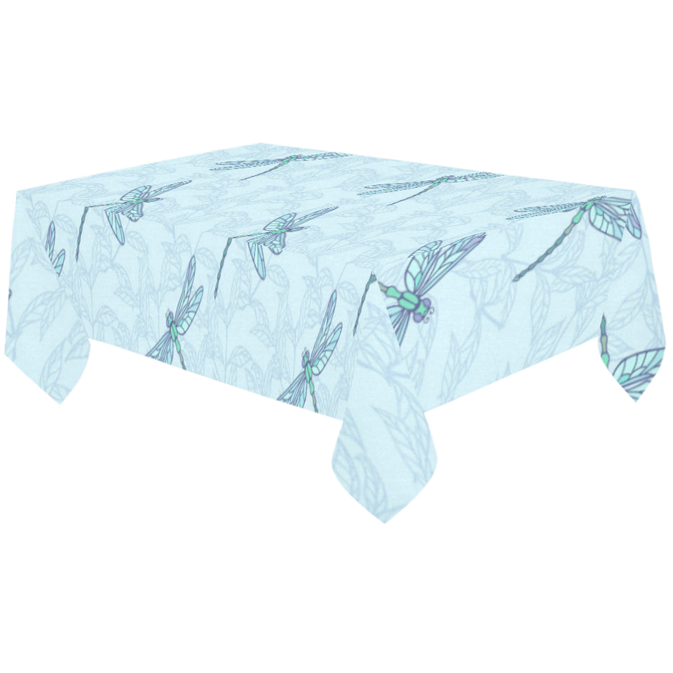Dragonfly pattern blue background Tablecloth
