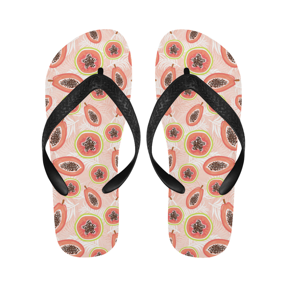 papaya leaves pattern Unisex Flip Flops