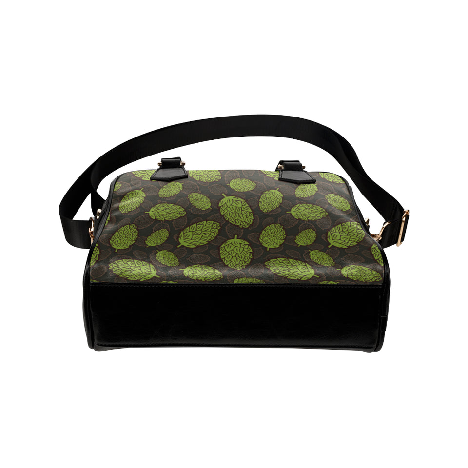 Hop pattern black background Shoulder Handbag
