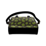 Hop pattern black background Shoulder Handbag