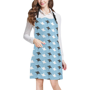 Stingray Pattern Print Design 03 All Over Print Adjustable Apron