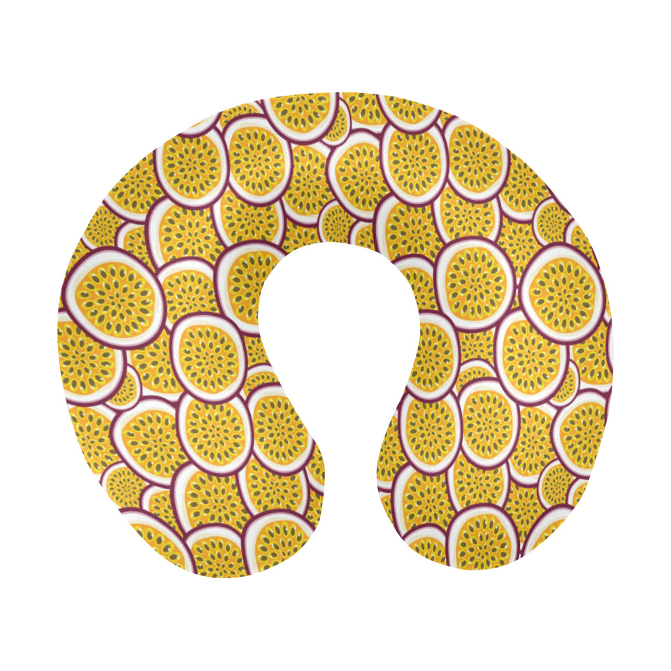 Passion fruits slice pattern U-Shaped Travel Neck Pillow