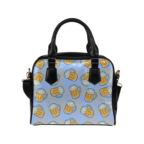 Beer pattern Shoulder Handbag