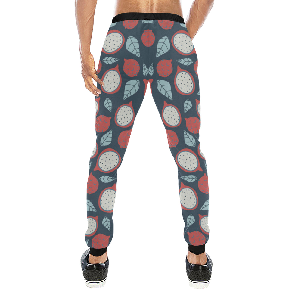 dragon fruits dark blue background Unisex Casual Sweatpants