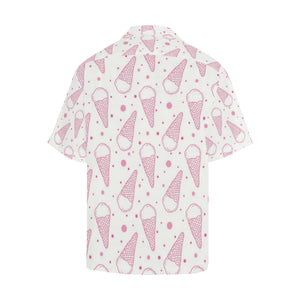 Hand drawn ice cream pattern Men's All Over Print Hawaiian Shirt