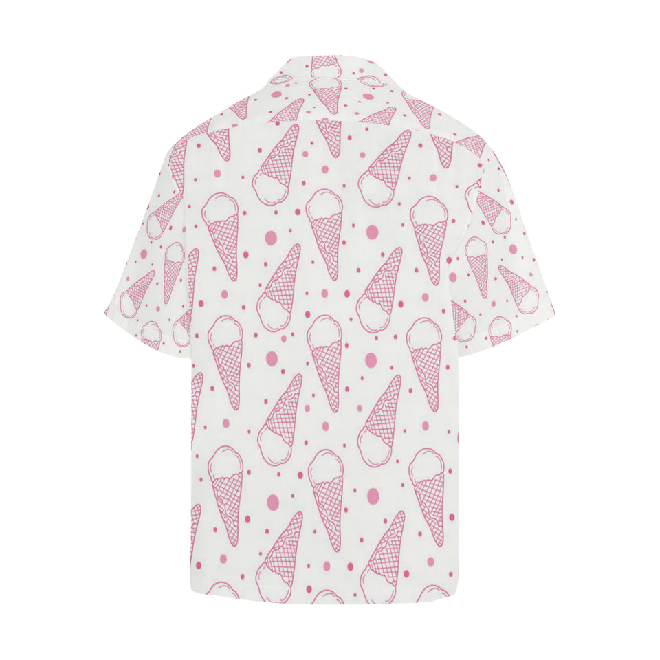 Hand drawn ice cream pattern Men's All Over Print Hawaiian Shirt