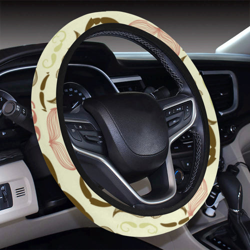 Mustache Beard Pattern Print Design 01 Car Steering Wheel Cover
