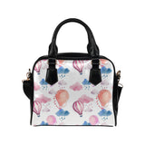 Watercolor air balloon cloud pattern Shoulder Handbag