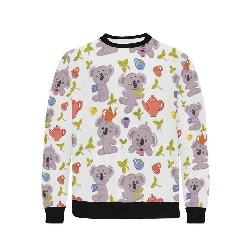 Cute koalas teapots tea Men's Crew Neck Sweatshirt