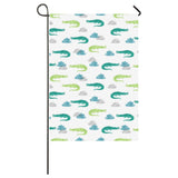 watercolor crocodile pattern House Flag Garden Flag