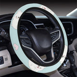 White cute hamsters heart pattern Car Steering Wheel Cover
