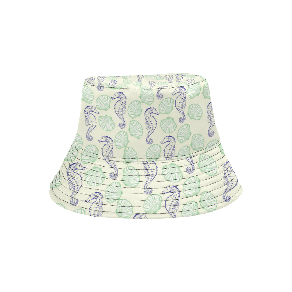 Seahorse shell pattern Unisex Bucket Hat