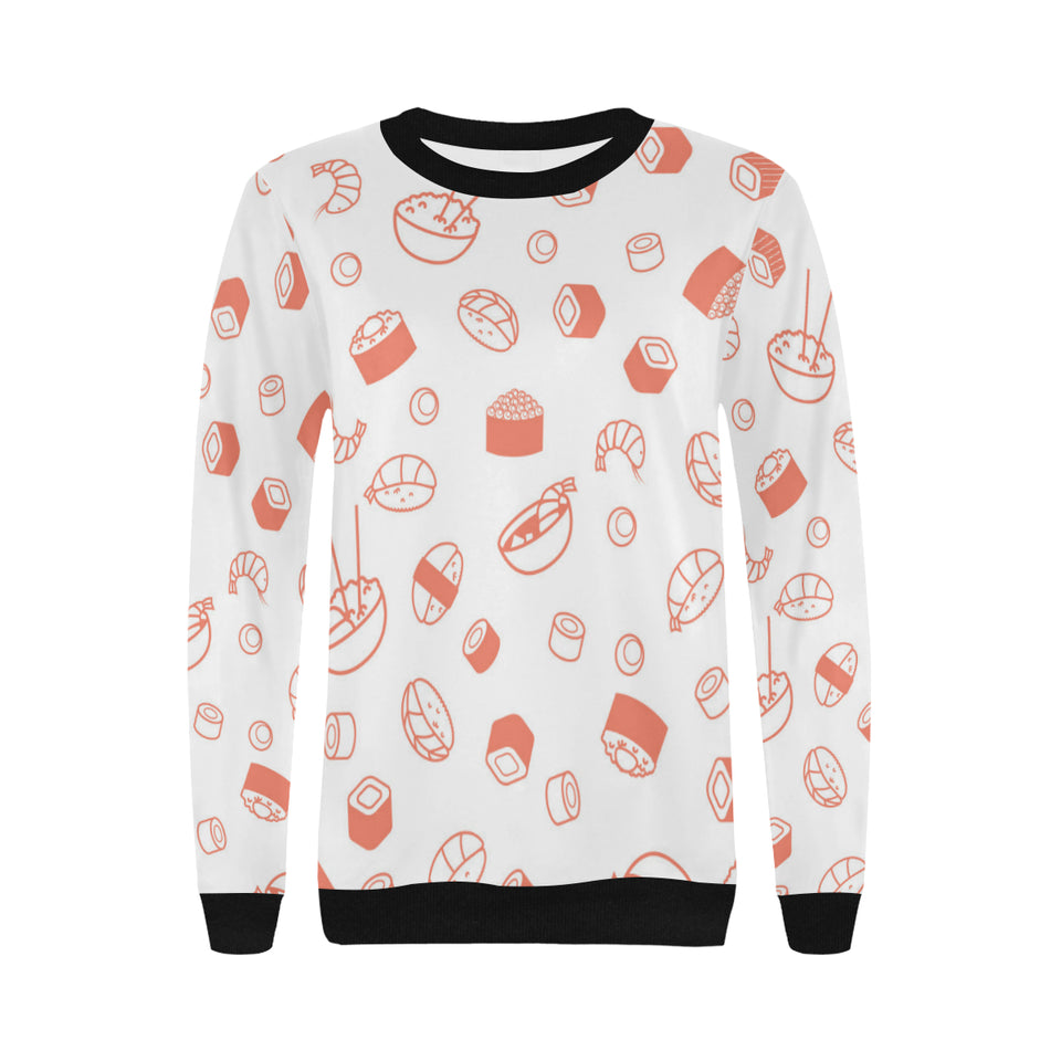 Sushi pattern Women's Crew Neck Sweatshirt