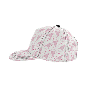 Hand drawn ice cream pattern All Over Print Snapback Cap