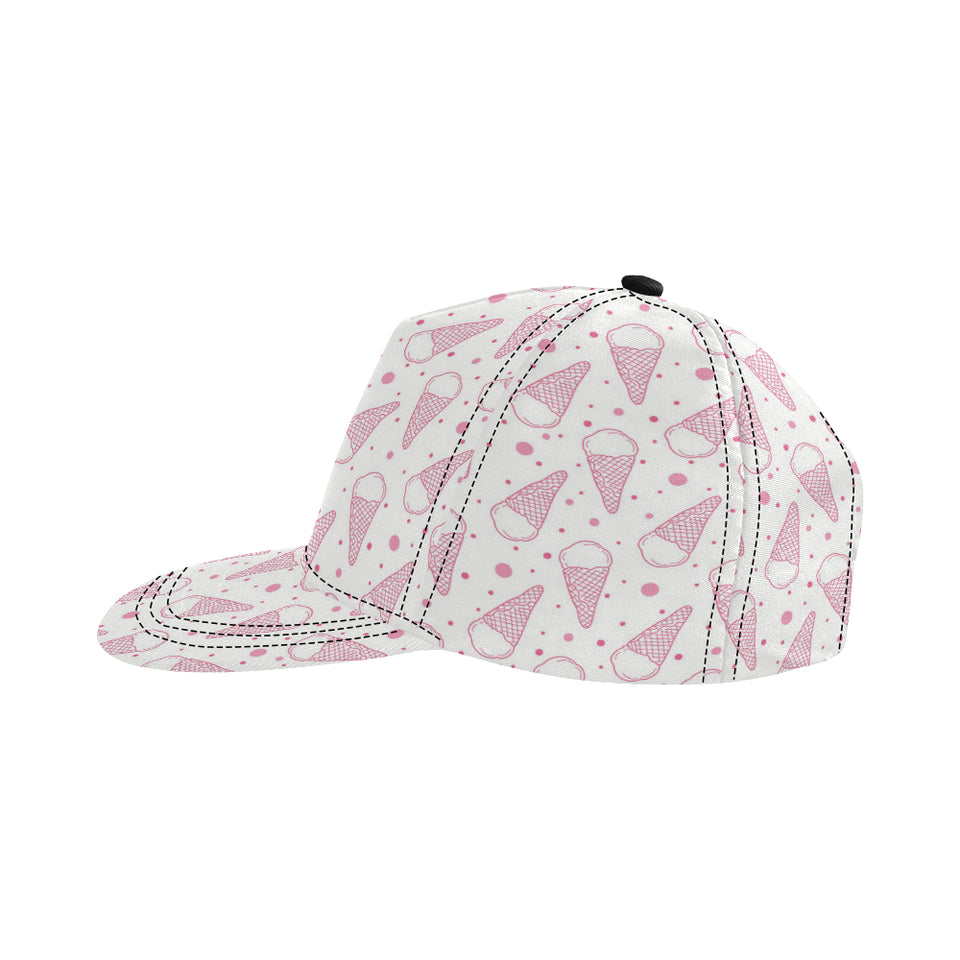 Hand drawn ice cream pattern All Over Print Snapback Cap